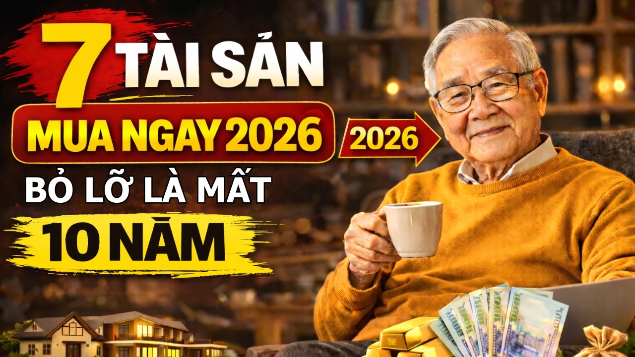 7 TÀI SẢN MUA NGAY TRONG NĂM 2026 - BỎ LỠ LÀ MẤT 10 NĂM