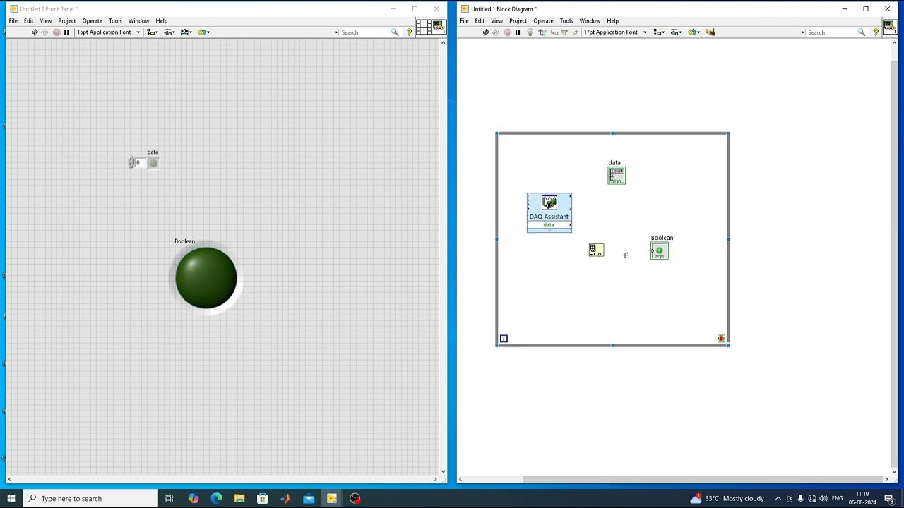 LabVIEW - myDAQ with touch sensor interface