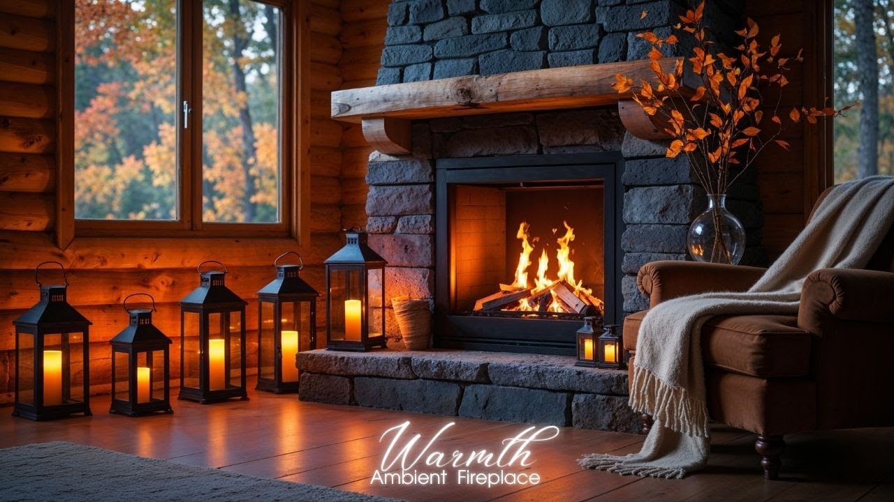 Cozy Fireplace Sounds LIVE 24/7 🔥 | Crackling Fire, Warm Cabin & Deep Sleep