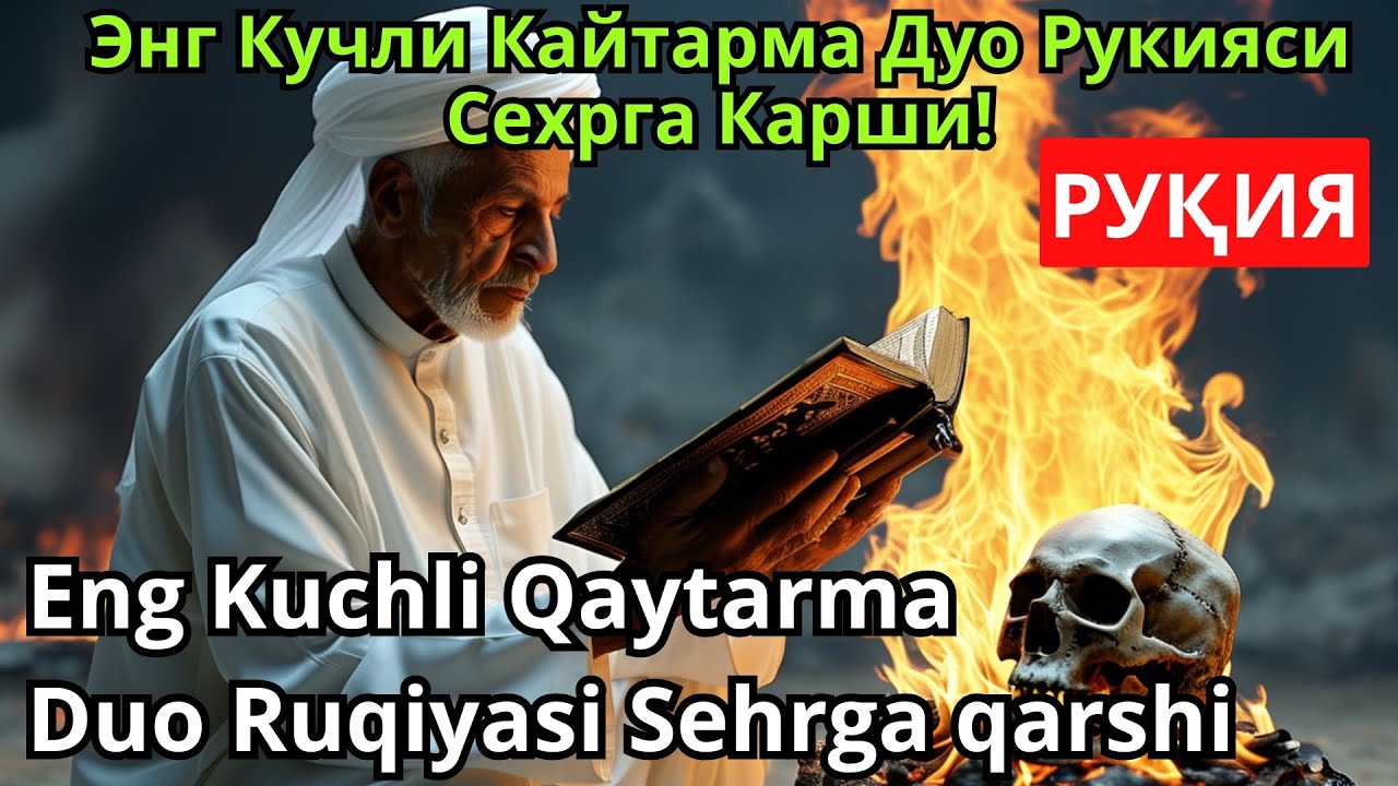 🔴(RUQYA FOR SLEEP) Рукия. Энг Кучли Кайтарма Дуо Рукияси Сехрга Карши /УЙҚУДАН ОЛДИН ЭНГ КУЧЛИ РУҚИЯ