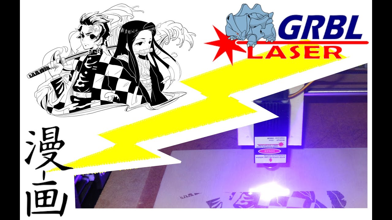 Incisione Vettoriale Manga con Laser GRBL - CNC
