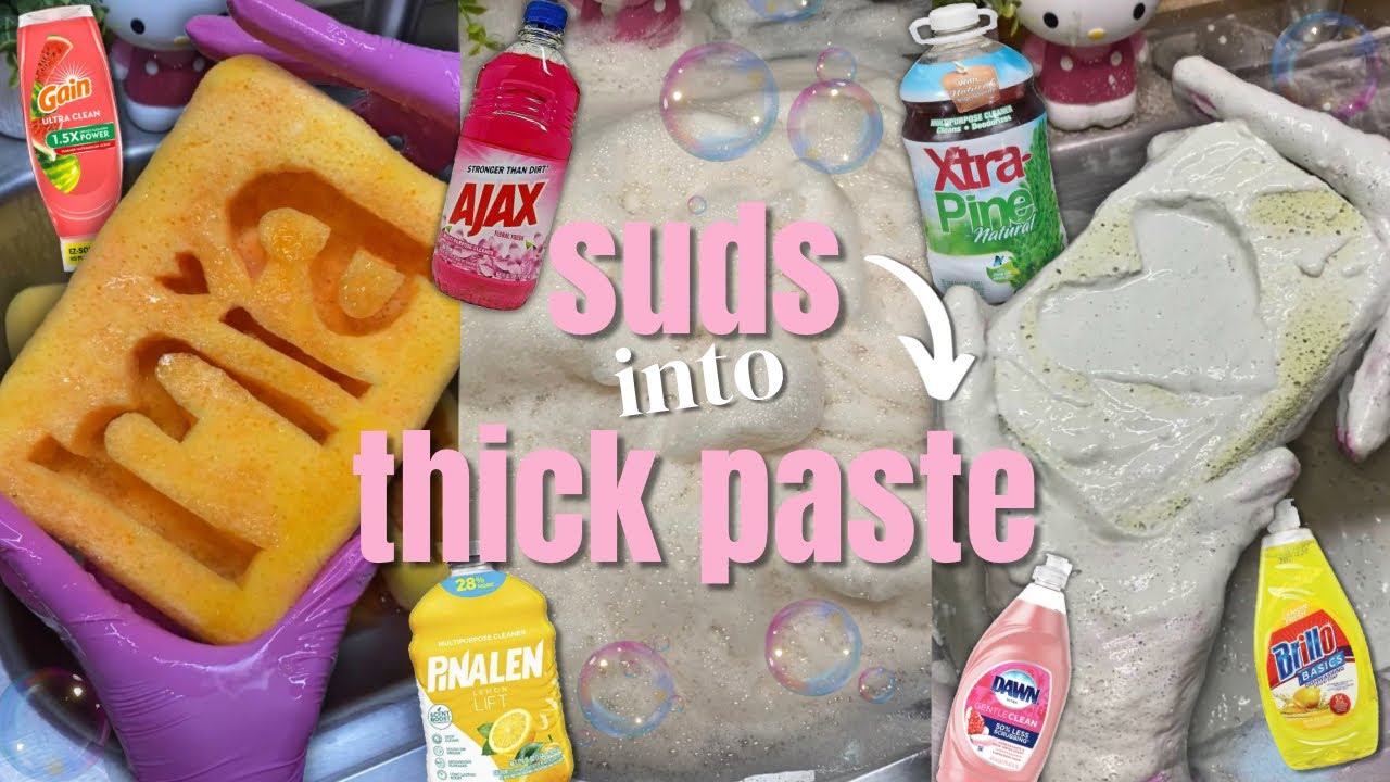 Suds into Thick Paste Sponge ASMR 🫧🌺🍋♻️