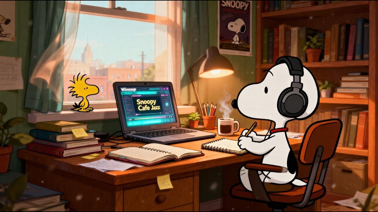 📚 Ultimate Study Jazz 🎧 Snoopy LoFi Classroom Music for Focus, Homework & Deep Concentration