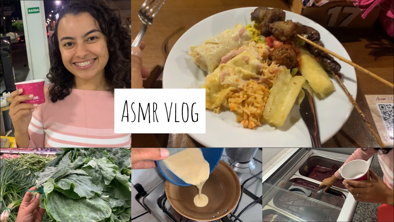 ASMR VLOG- VISITA EM CASA + RUA + RODÍZIO, etc.