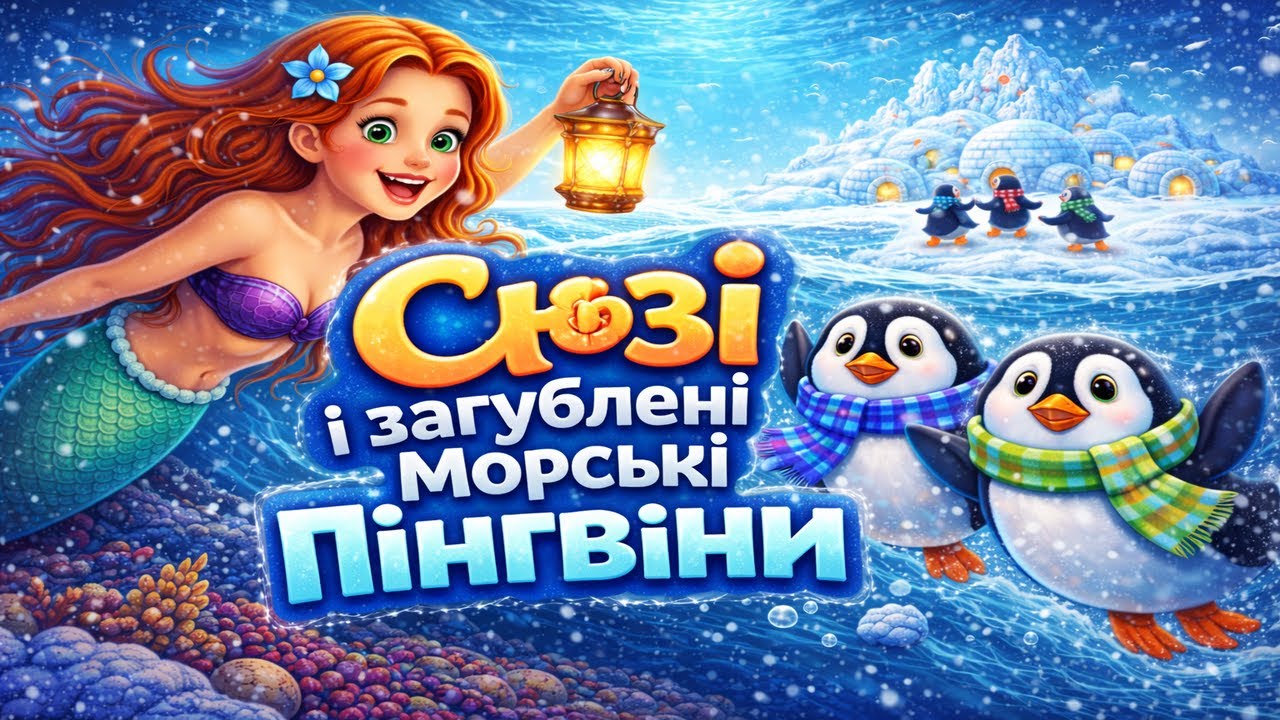 UA🐧❄️ Сюзі і загублені морські пінгвіни 🐧❄️ | Зимова підводна казка для дітей