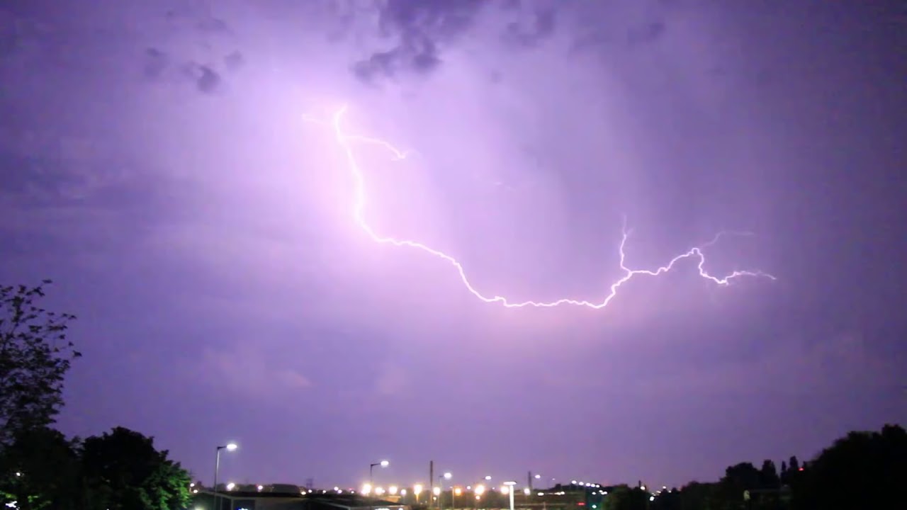 Intense lightning storm over London 26th May 2018