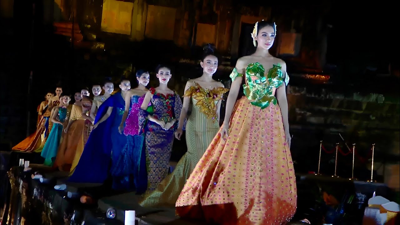 Khmer Modern Dress inspired from Cambodian Culture, Costume Fashion Show at Baphuon Temple, Siemreap