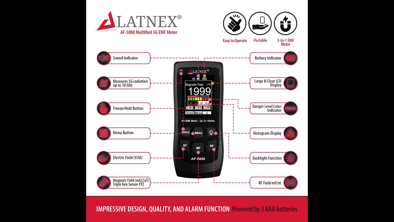 LATNEX AF 5000 5G EMF Meter