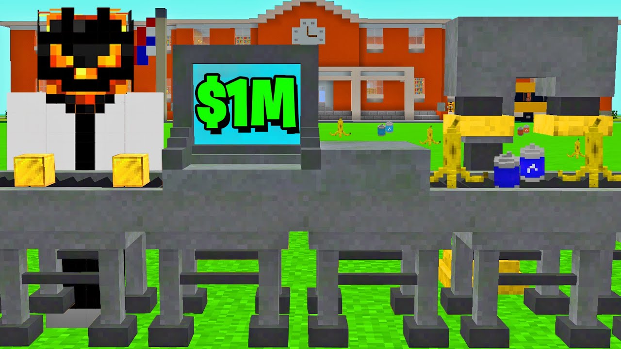 Laver SKRALD Om Til $1.000.000 På En Skole I Minecraft!