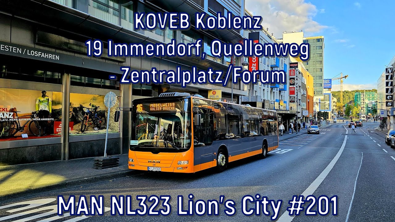 KOVEB Koblenz - Linie 19, MAN NL323 Lion's City #201