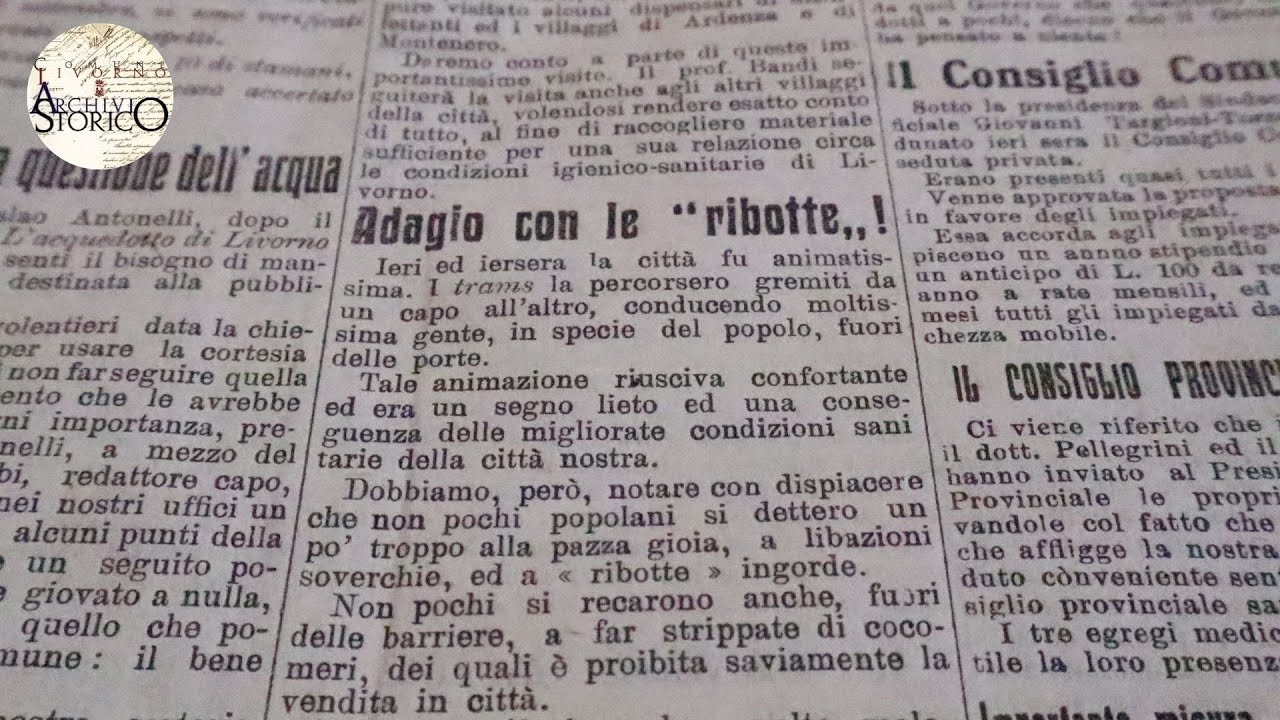 L'Archivio Storico - puntata 2 - Il Colera del 1911