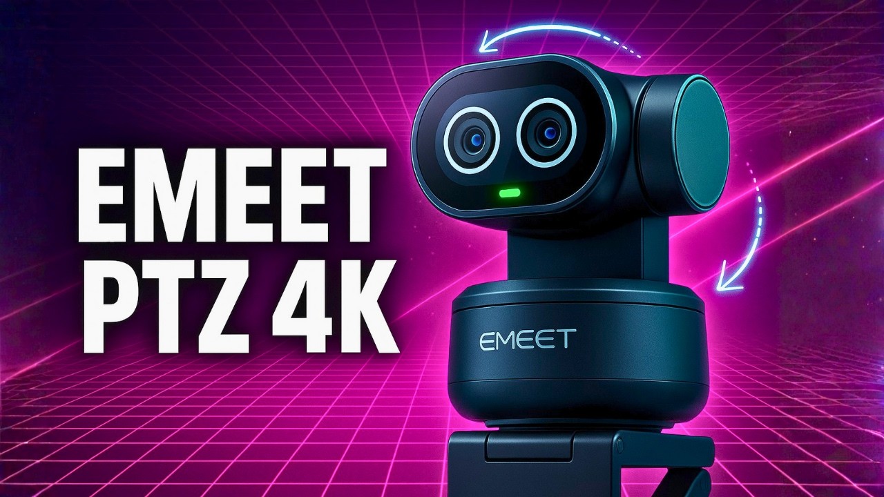 WEBCAM EMEET 4k PTZ | A Primeira Webcam com Sistema de lentes duplas com IA