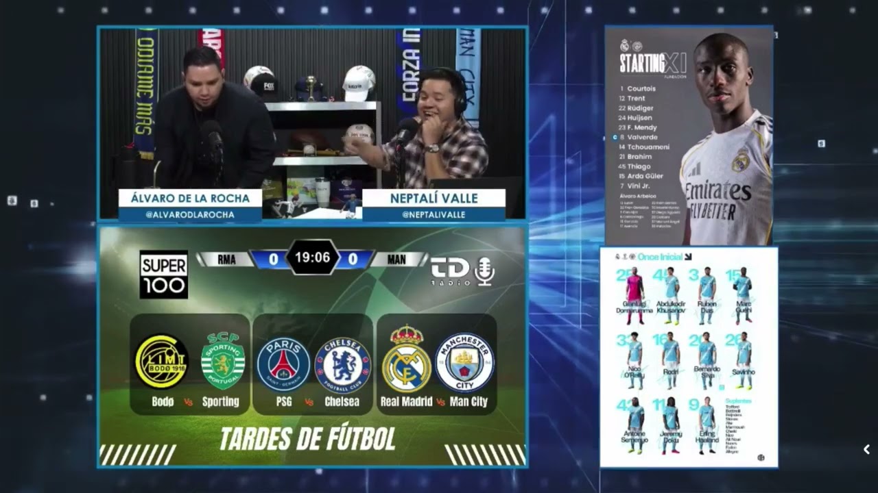¡Grito de gol que retumbó en cabina!Valverde saca un misil y el Real Madrid golpea alManchester City
