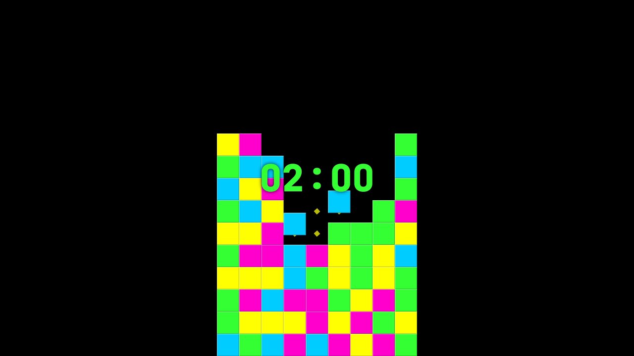 Таймер 2 Минут ⏳ ASMR Падающие Кирпичи (9 Кол, Скор 3, Тема cyberpunk)