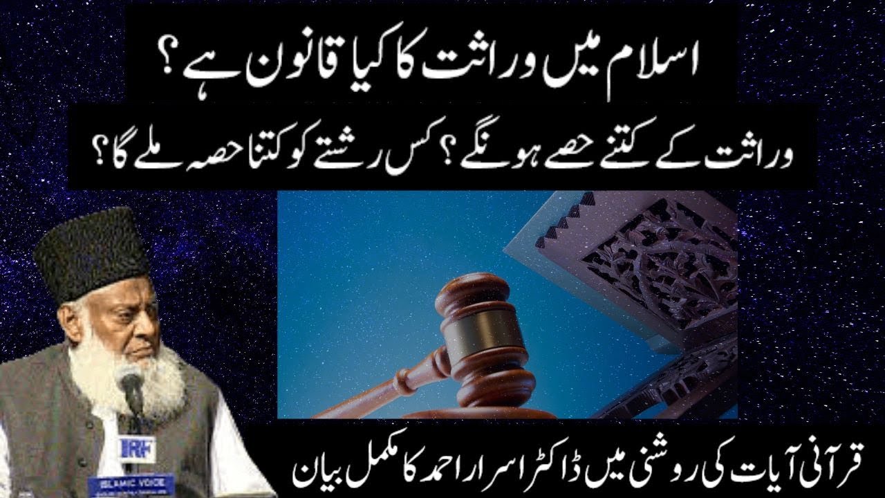 The Law of Inheritance in Islam | Dr. Israr Ahmed | Bayan ul Quran in Urdu & Hindi