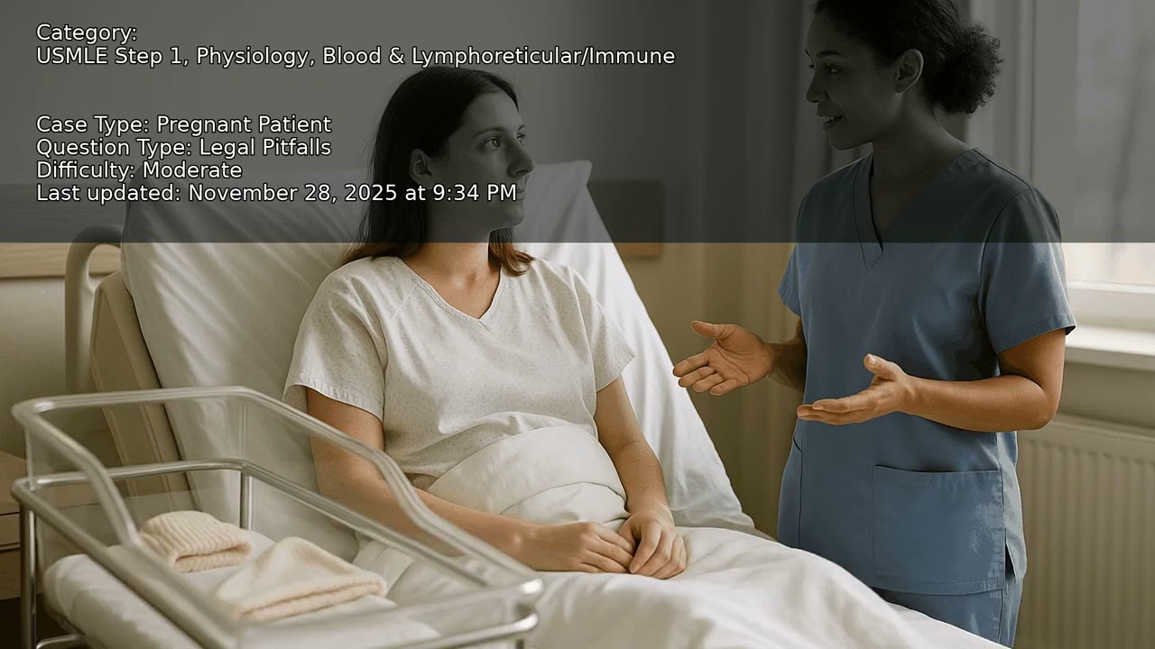 Blood & Lymphoreticular/Immune, Physiology, USMLE Step 1 - Full Vignette with Extended Explanations