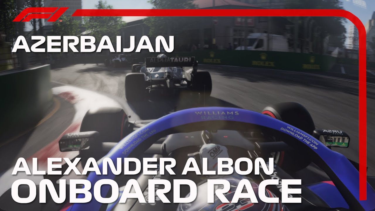 F1 2021 ( 2022 MOD ) Alexander Albon Onboard Race at Baku, Azerbaijan Grand Prix