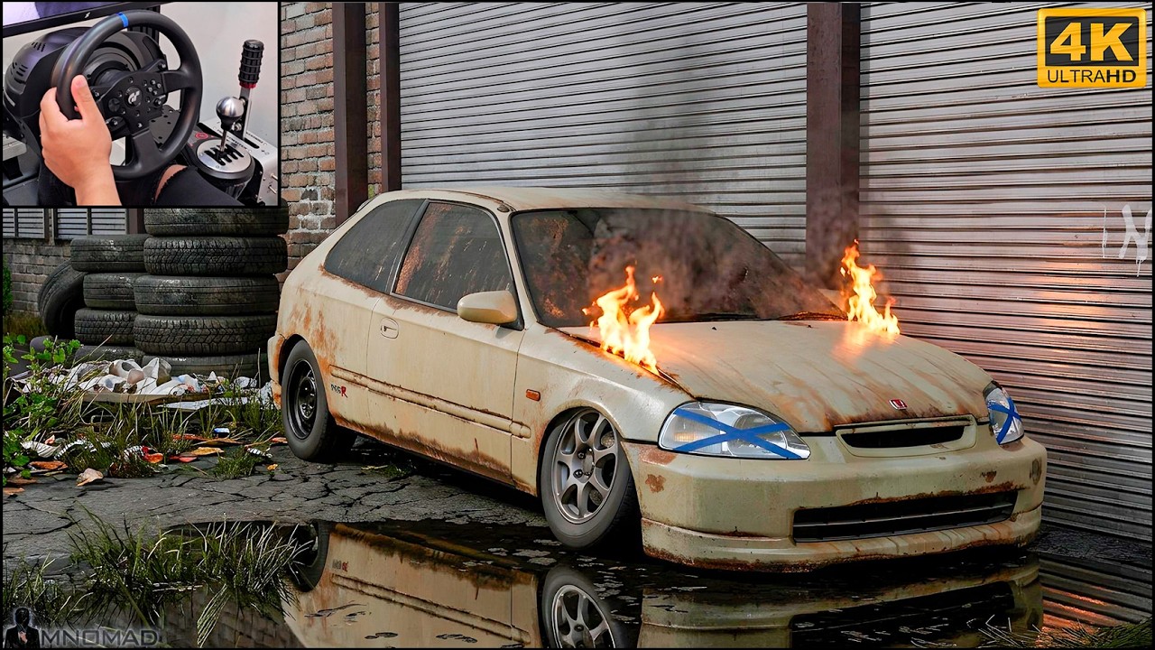 Rebuilding a HONDA CIVIC Type R | NFS Heat | Gameplay using Thrustmaster T300RS-GT Steering Wheel 4k