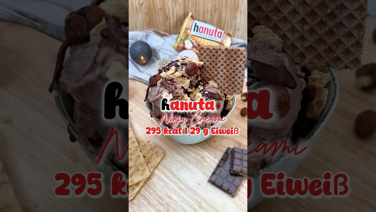 HANUTA🍦🌰🍫#hanutaeis #ninjacreami #proteinrezepte #amba3 #gesundnaschen #kalorienarm #highprotein