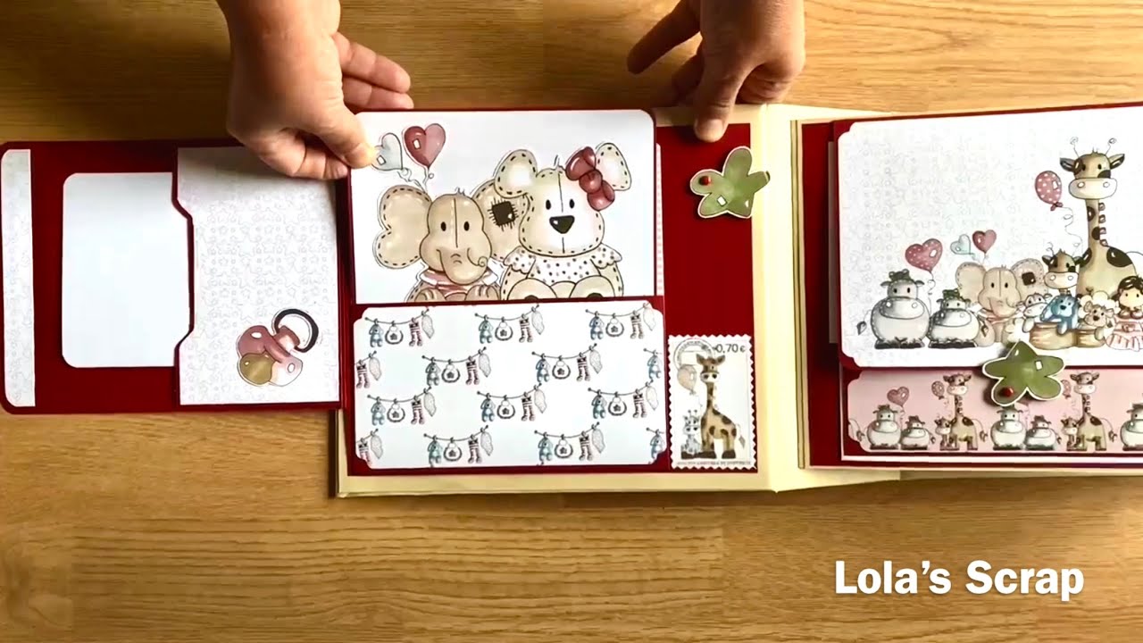 Álbum primer año bebé con papeles de Nuria Scrap & Tips
