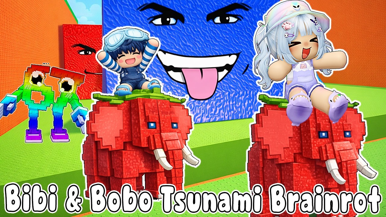 BIBI & BOBO LOMBA SIAPA YANG MENDAPATKAN BRAINROT MAHAL & LANGKAH || ESCAPE TSUNAMI FOR BRAINROT!