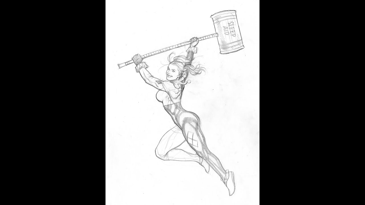 Frank Cho Drawing Demo - Harley Quinn (in Real Time)