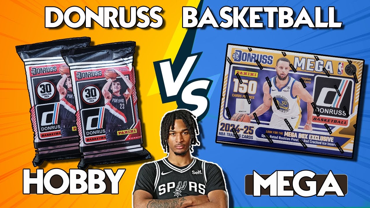 🏰 Rookie King! Opening 2024-25 Donruss Basketball Mega Box vs Hobby Packs! Green Lasers EVERYWHERE!