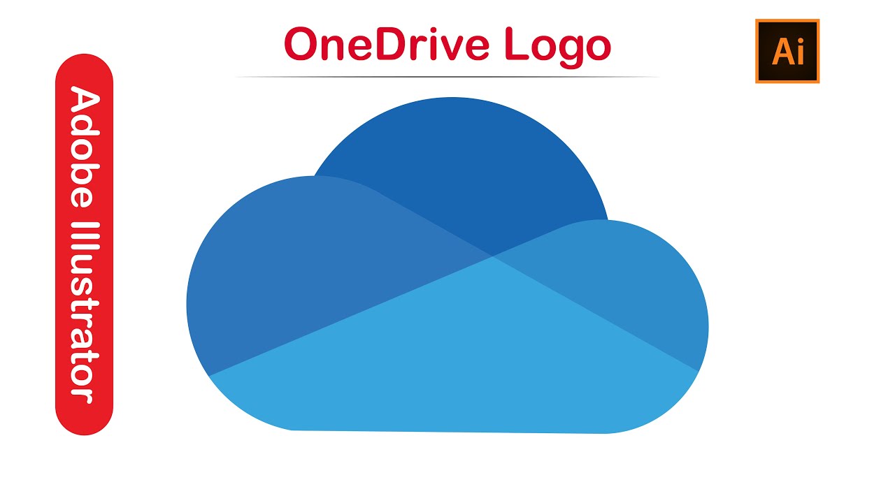 Graphics Designing Course Adobe Illustrator Class 38 OneDrive Logo by Sky Graphics