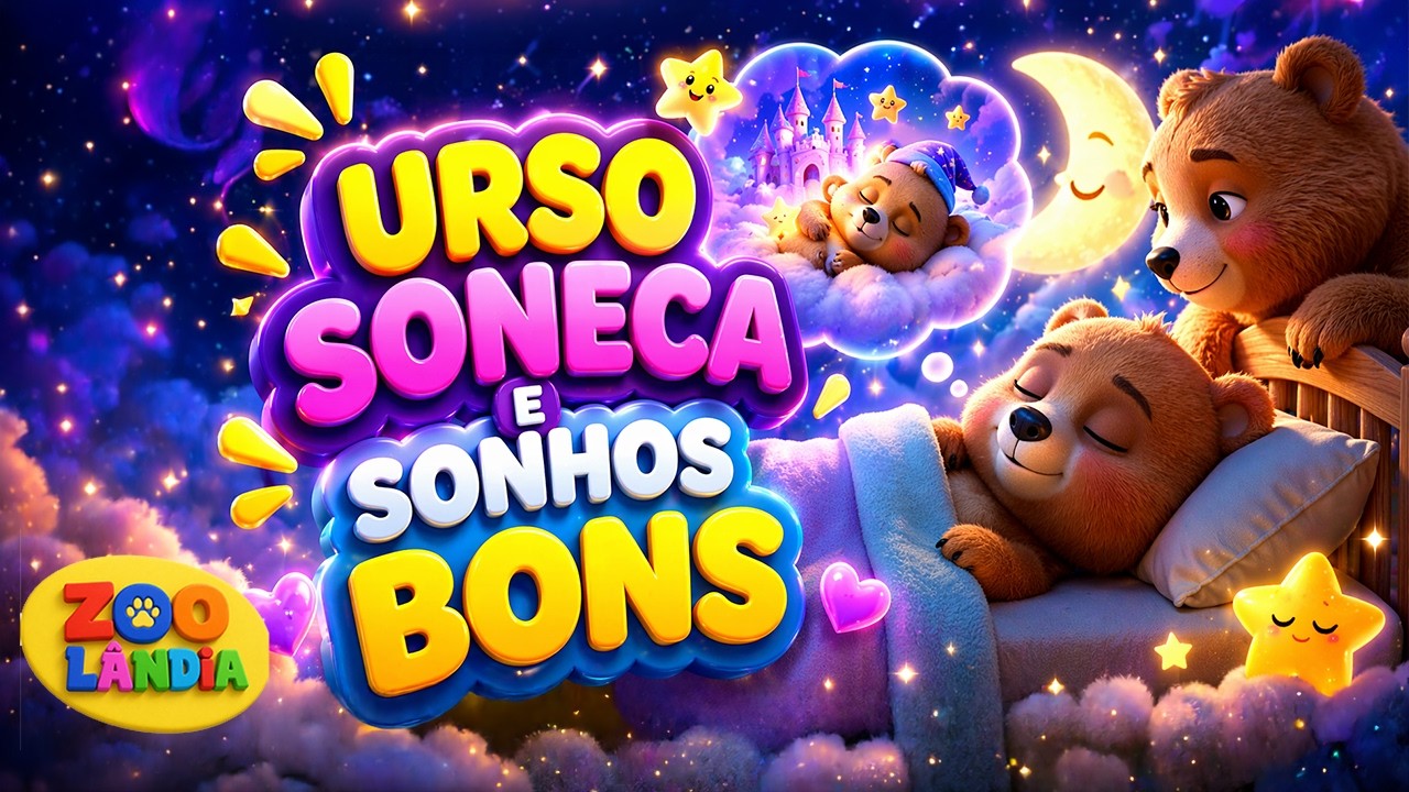 Urso Soneca e sonhos bons | Canção Infantil – Bichos Amigos