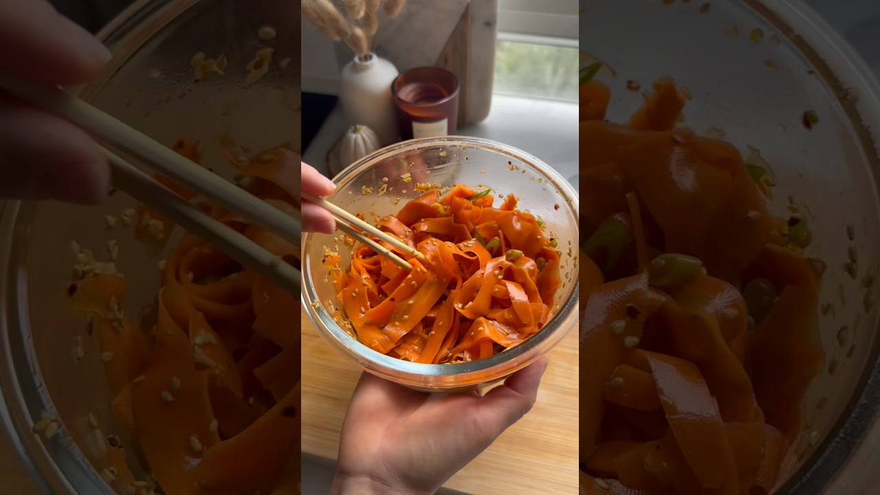 Sałatka Wstążkowa Z Retinolem Marchewkowa 🥕💕 #food #recette #salade #carrotribbonsalad #retinolsalad #carotte