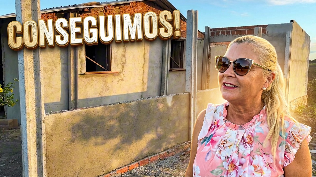 LEVANTAMOS OS PILARES DA GARAGEM NA ROÇA | MAIS UM SONHO TOMANDO FORMA! 🧱