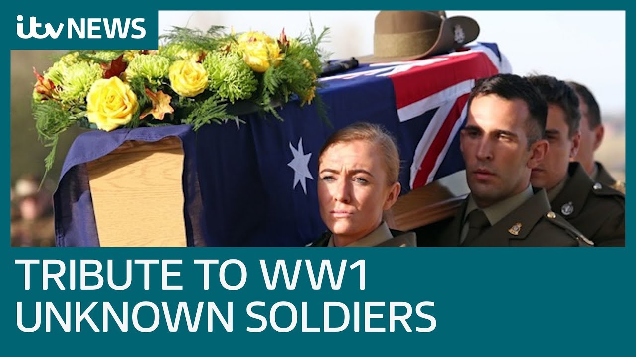 Unknown soldiers from WW1 laid to rest with military honours | ITV News