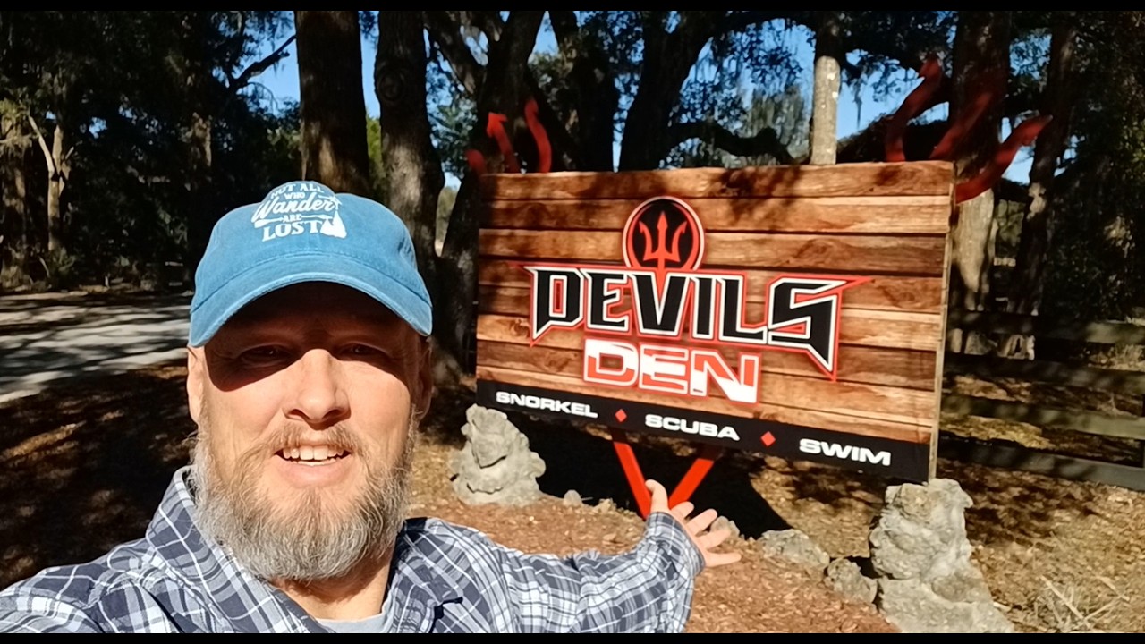 Devil’s Den Spring Dive in Williston Florida | Underwater Cavern Footage
