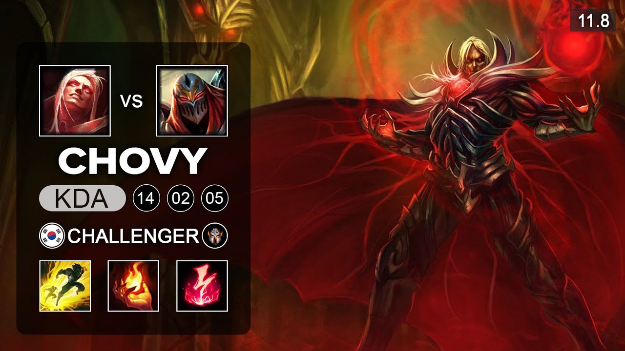 Chovy Vladimir Mid vs Zed - KR Challenger Patch 11.8