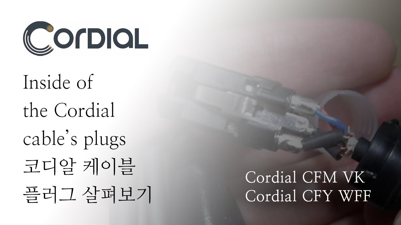 The Cordial cables: Inside of plugs