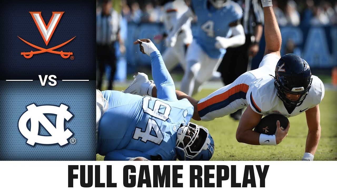 Virginia vs North Carolina Full Game Replay | 2025 ACC Football