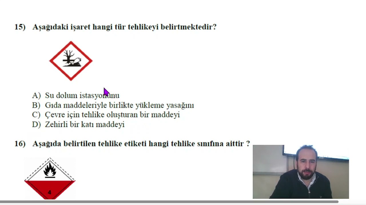 Soru Çözümleri | SRC5 Tehlikeli Madde Taşımacılığı - Samsun Tuğra Akademi 2024
