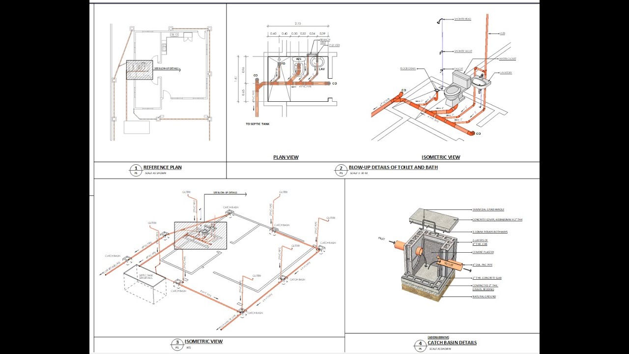 Plumbing Layout in SketchUp – Learn 2D & 3D Drafting! (Beginner’s Guide) Part-2