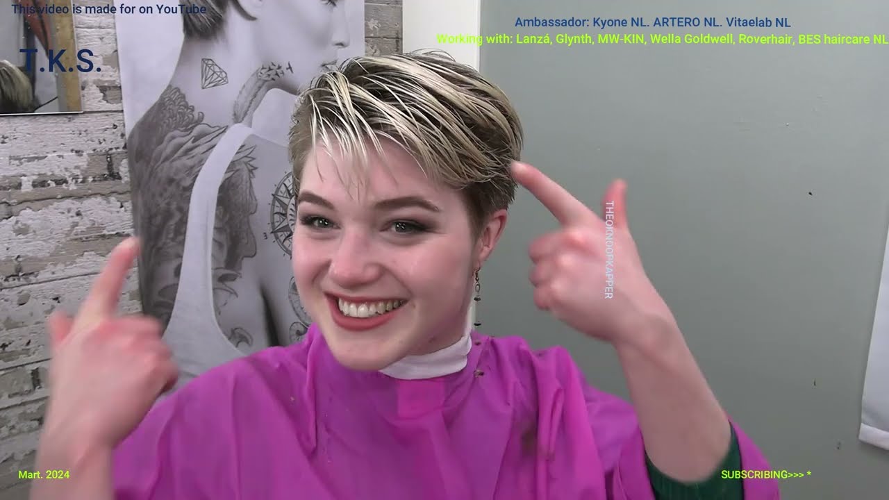 VOLUME PIXIE hairstyle in a surprice new color!!! Chananja models T.K.S.