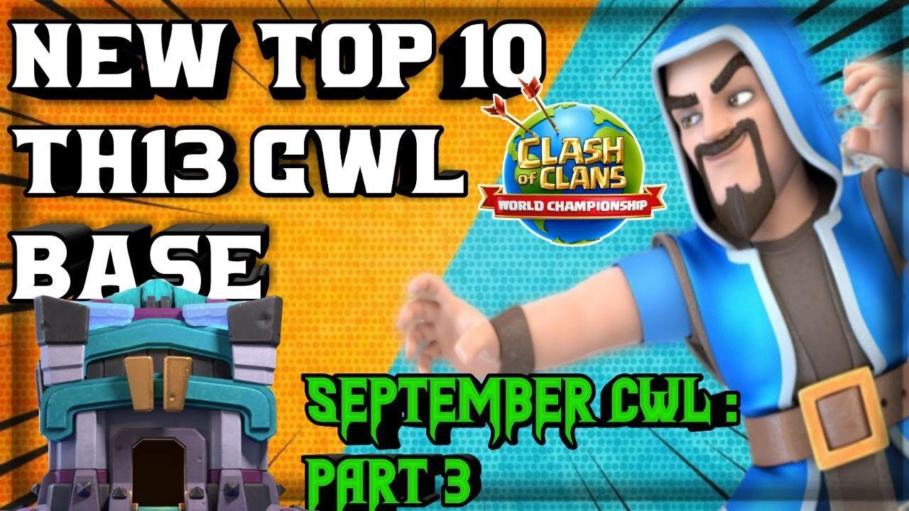 NEW TOP 10 TH13 ANTIZAP WAR BASES || LINKS || SEPTEMBER CWL || PRO BASES || CLASH OF CLANS