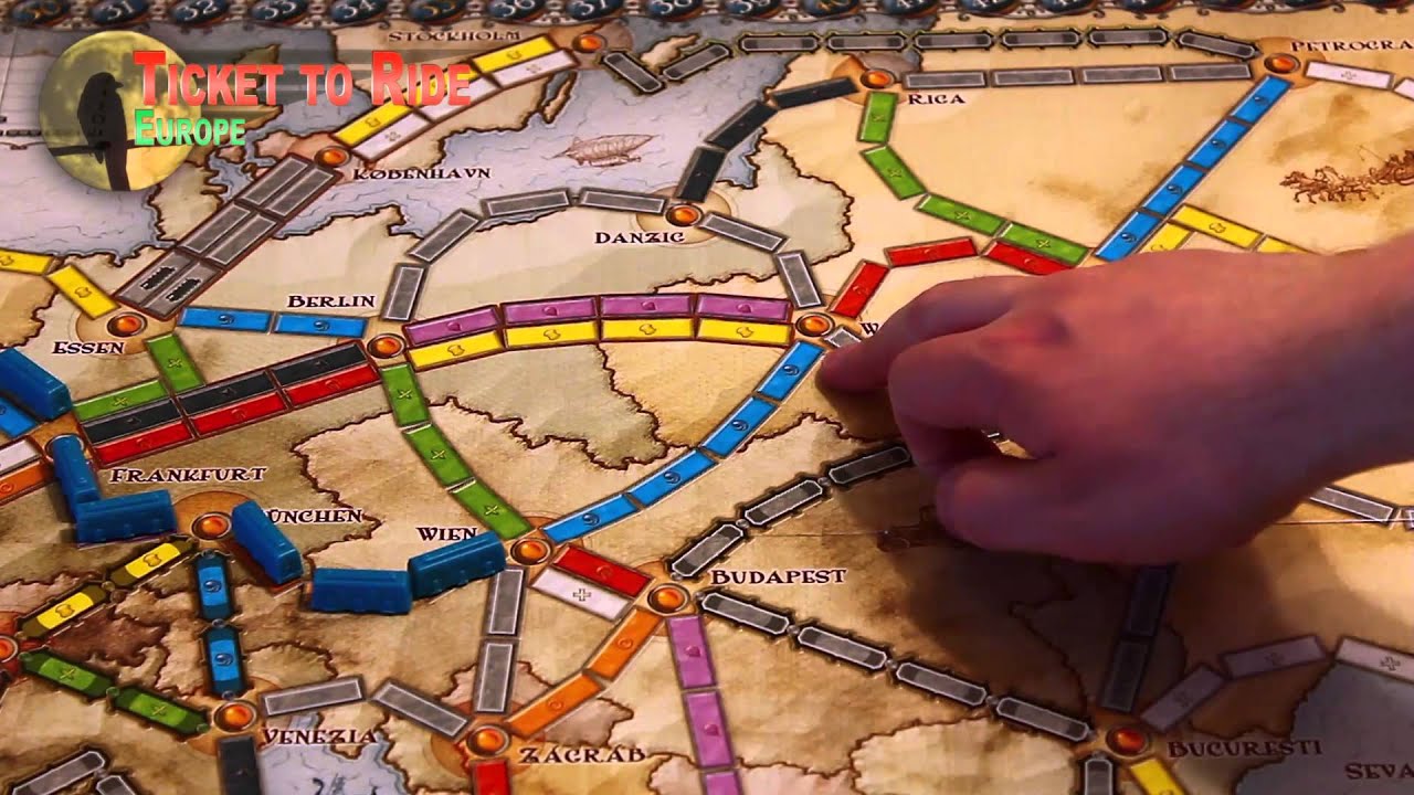Brettspill med Takras: Ticket to Ride Europe