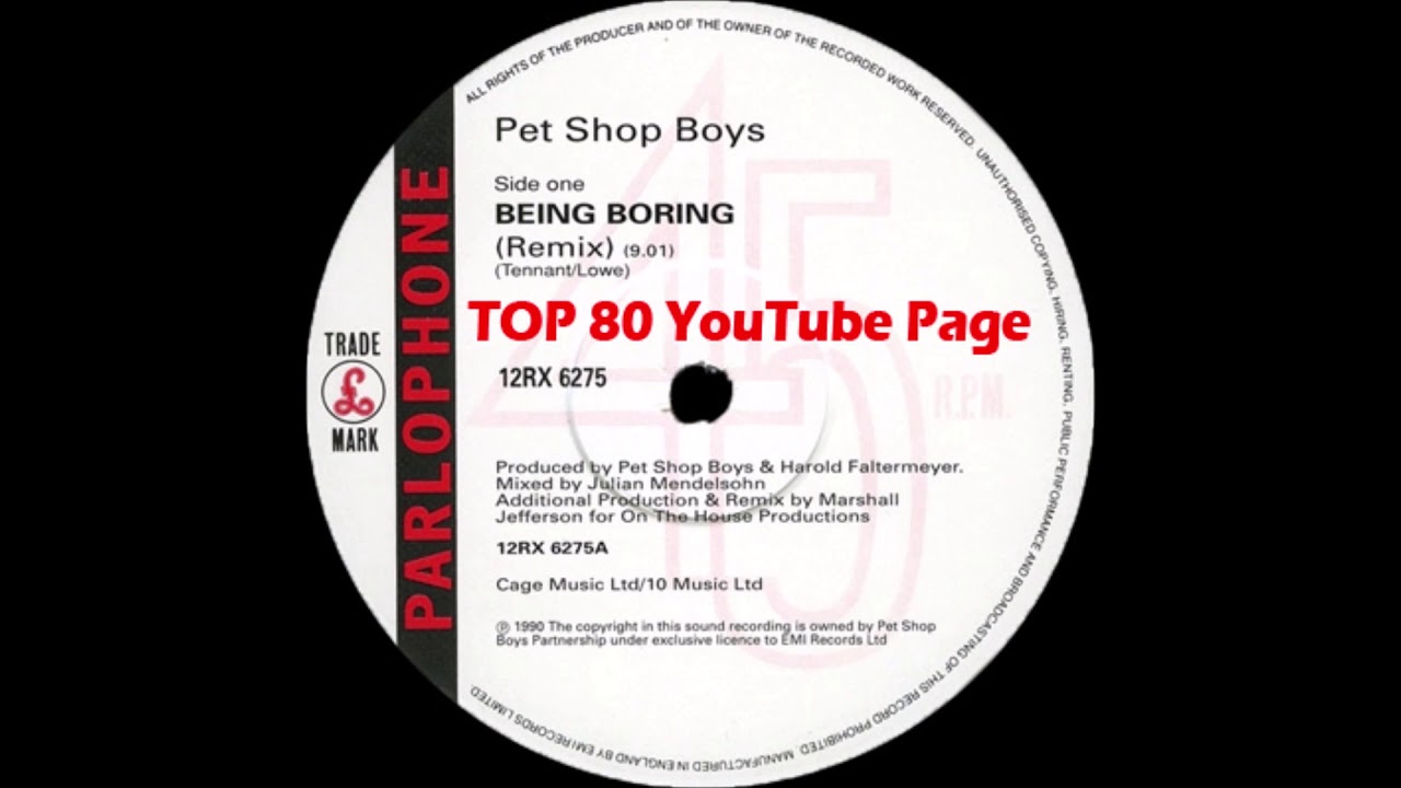 Pet Shop Boys - Being Boring (A Marshall Jefferson Remix)