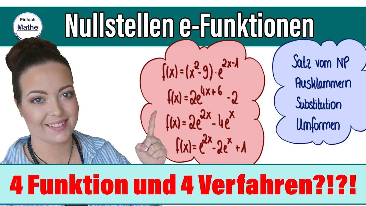 Nullstellen von e-Funktion | ÜBERSICHT mit FAST ALLEM und viele BEISPIELE