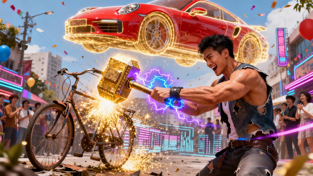 【完結】🔥破自行車秒變保時捷？我靠暴擊之錘發家致富