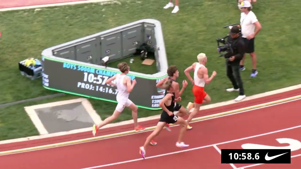 Юноши, забег на 5000 м, чемпионат &mdash; Nike Outdoor Nationals 2026 [Полная запись забега]