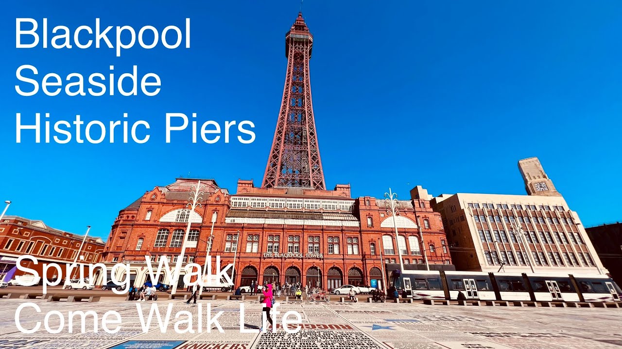 Blackpool! Promenade Exploring In The Sun ☀️ - 4K