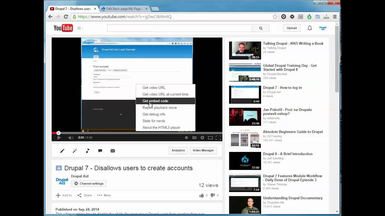 Drupal 7 & CKEditor - How to insert a YouTube video quickly