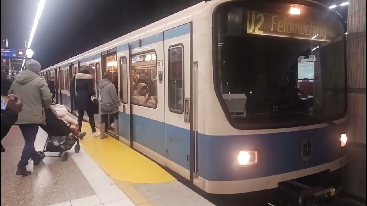 U-Bahn München Mitfahrt im B-Wagen zum Hbf