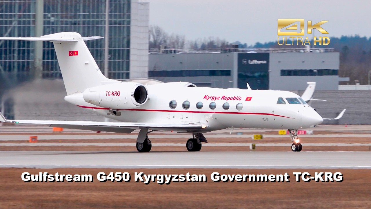 Gulfstream G450 from Kyrgyzstan Government TC-KRG departure at Munich Airport #siko #msc #aviation