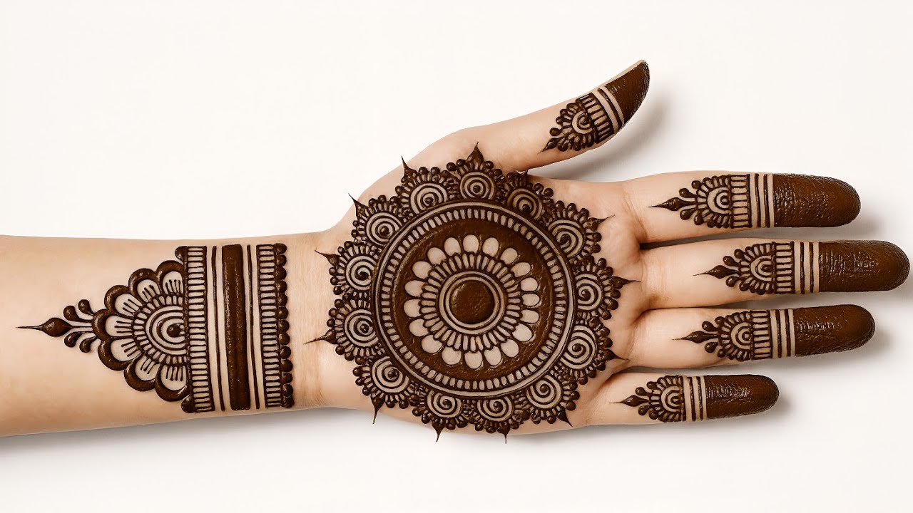 New easy stylish front hand mehndi | simple mehndi design | mehndi design | mehndi | mehandi 